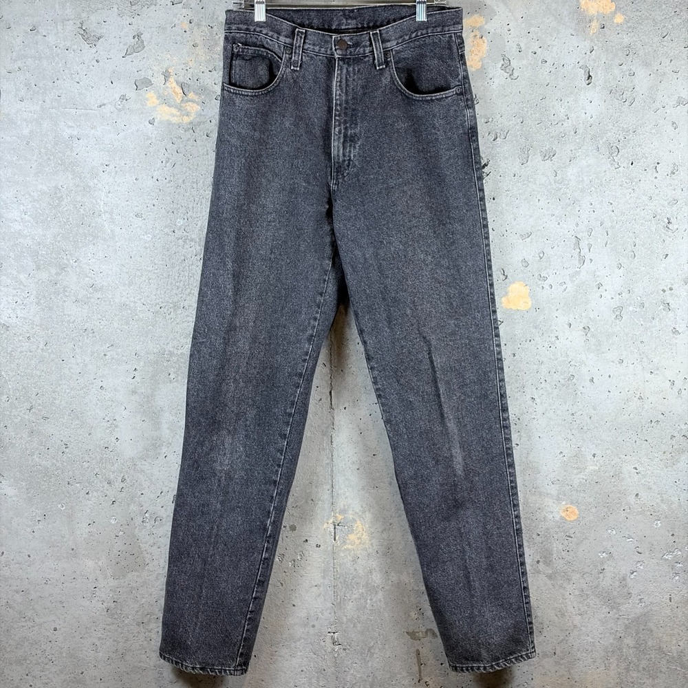 Lucchese Jeans Mens 33x32 Black Denim Dark Wash Straight Leg Made in USA